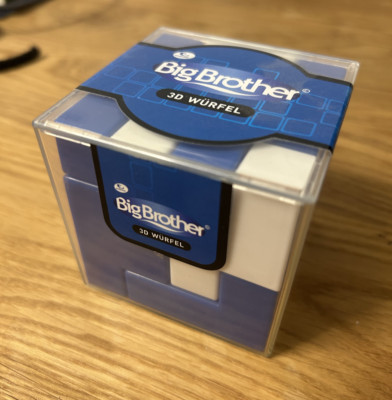 Big Brother 3D Würfel Puzzle Blau weiß in OVP wie NEU