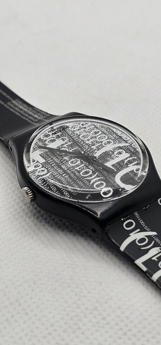Swatch Binary Code Limited Edition Watch Digital Art Design Swatch Binary Code Limited Edition Watch Digital Art Design