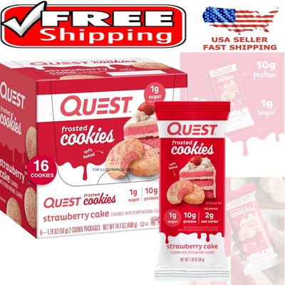 Gluten-Free Strawberry Cake Frosted Cookies: 1g Sugar, 2g Net Carbs, 16 Cookies