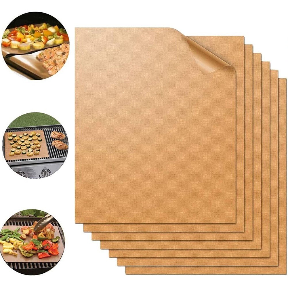 Heavy Duty Non Stick Grilling Mat Set of 5 BBQ Grill Mats for Outdoor