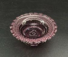 Vintage Degenhart Purple Amethyst Salt Cellar Large Star & Dewdrop Pattern