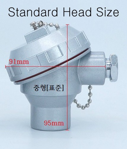 Sensor de sonda PT100ohm RTD 6.4Ø PT1/2" 100 mm con cabezal 3P estándar - Imagen 3 de 8