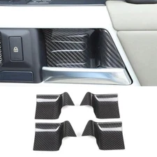 Dry Carbon Fiber Inner Door Handle Bowl Cover Trim For LR Defender 110 2020-2024
