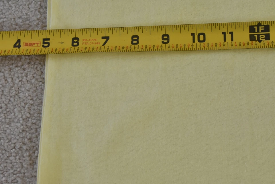 24" Long, Solid Yellow Lighter-Weight Flannel, E122 - Image 2 of 4