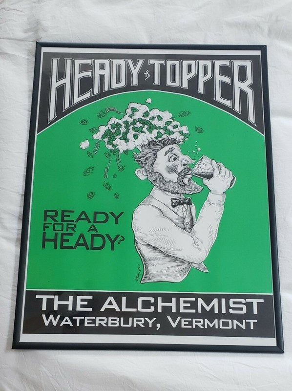 The Alchemist Heady Topper brewery poster in archival framing