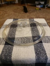 VTG Replacement Round Glass Lid Square Knob 9.5" Total 9" Fit No Cracks Or Chips