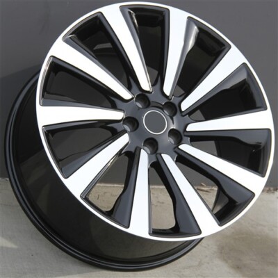 (4)SET 22'' 22x10 5x120 BLACK MACHINED WHEELS BLACK FIT RANGE ROVER SPORT HSE SVR