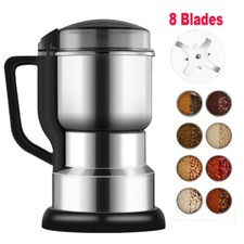 8Blades Electric Coffee Bean Grinder Nut Seed...