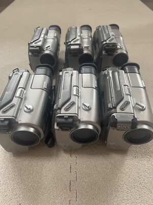Lot of 6 Hi8 Sony Cameras-3 Sony CCD-TR1 and 3 CCD-TR2 Hi 8