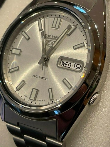 Seiko 5 Auto Silver Dial Stainless Steel Bracelet Automatic Men's Watch SNXS73K1 - Bild 14 von 16