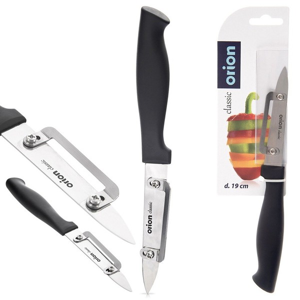 SchäLmesser Messer SparschäLer Obst-Und GemüSeschäLer Vertikal Edelstahl 19 Cm-image