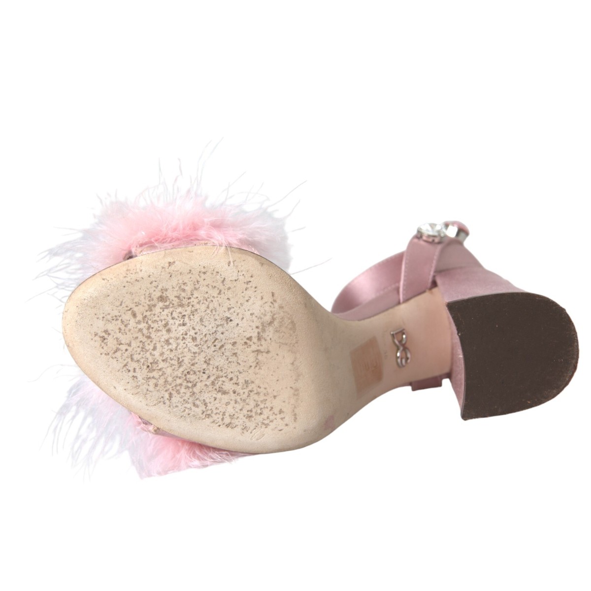 DOLCE & GABBANA Shoes Pink Turkey Feather Crystal Sandals DOLCE & GABBANA Shoes Pink Turkey Feather Crystal Sandals