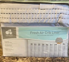 Just Born Animal Kingdom Fresh Air Crib Liner, Safari/Jungle Grey