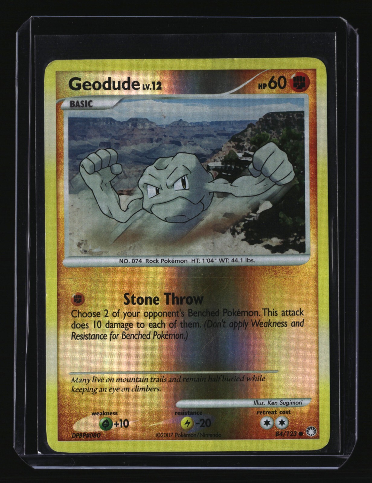 Pokemon GEODUDE 84/123 Mysterious Treasures (Reverse Holo) - LP/Light Play