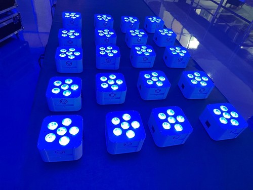4pack Battery LED Par Uplighting w/bag Wireless DMX IR 6x18W 6in1 for DJ Wedding - Picture 17 of 19