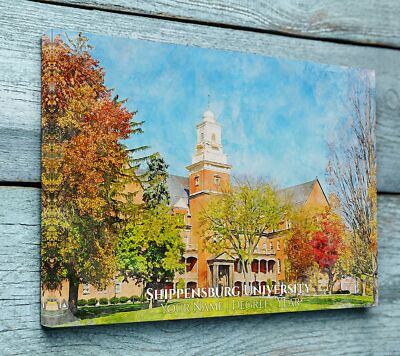 Shippensburg University of Pennsylvania watercolor. Graduation gift, Shippensbu