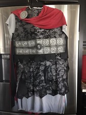 Spirit Adult Medium Gladiator Costume With Cape,Headband And Forearm Covers