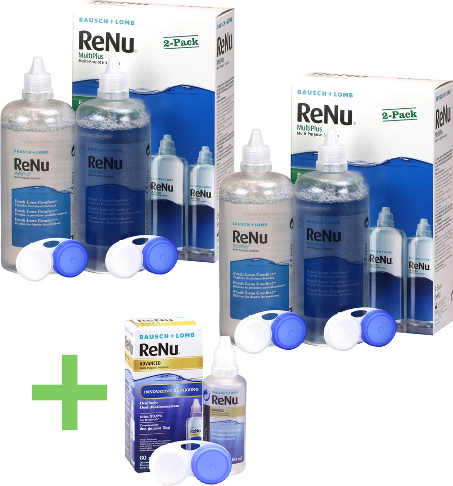 ReNu MultiPlus Sparpack (4x 360ml) für weiche Kontaktlinsen (1l=29,16€) - Bild 1 von 1