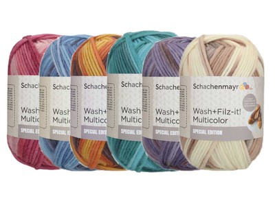 200g Multicolor-Filzwolle Schachenmayr Wash+Filz-it! Multicolor 64,50  / kg