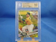 Bruce Maxwell Topps Chrome 2017 Sapphire Gold Refractor 2/5 BGS 9.5 RC Rookie