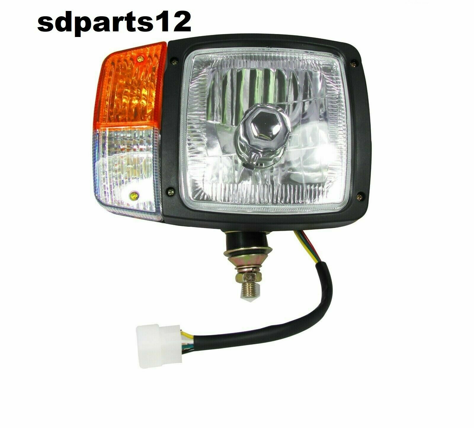 Phare avant côté droit 12/24V universel ampoules H4 tracteur pelle
