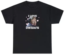 I Love Dwarfs T Shirt Funny Stephen Hawking Epstein Island Satire Dark Humor Tee