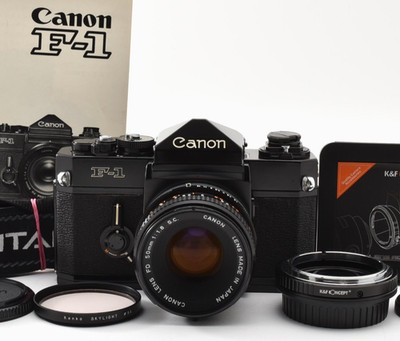 [NEAR MINT] Canon F-1 Early 35mm SLR Camera FD 50mm f/1.8 S.C. Objektiv aus...
