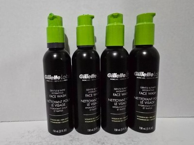 4 Gillette Labs Gentle & Rapid Hydrating Face Wash 5 oz Vit B3+Sea Kelp *New*