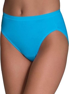 Fruit of the Loom Women's Tag Free Assorted Cotton Hi Cut Panties, Multi-Pack