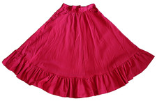 Vintage 1970s Sting Bee Prairie Skirt, Ruffle Hem - Union Made - sz 14 fits S M