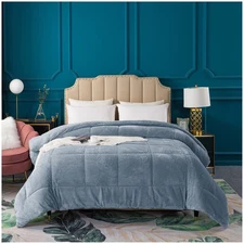 KASENTEX Super Ultra Soft Luxury Plush Sherpa Comforter, Cozy Reversible Faux...