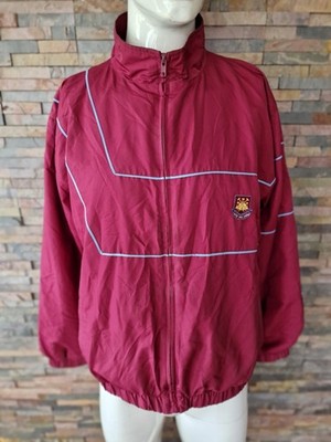 West Ham United Vintage Zip Jacket Top - Retro Sportswear LARGE (gebraucht). 90er Jahre?