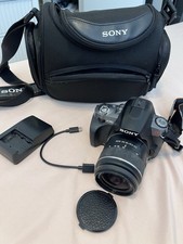 Sony Alpha a380 Digital SLR 14.2MP w/ 18-55mm Lens, Bag, Charger, USB, Cap