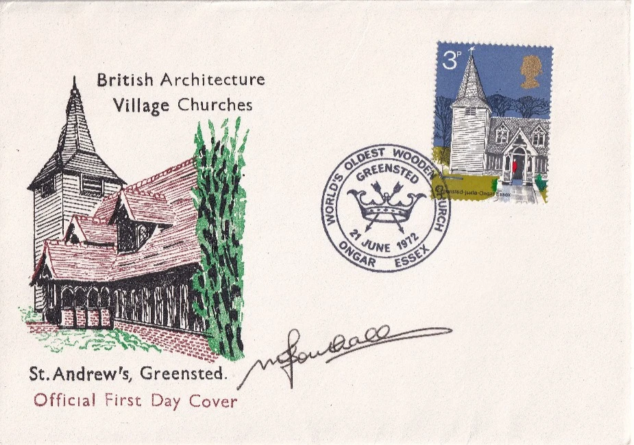 1972 Churches St Andrews Greensted Official First Day Cover - Image 2 of 2