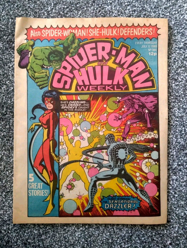 Spider-Man & Hulk Weekly Vintage Marvel UK Comic 1980 Spider-Woman She-Hulk