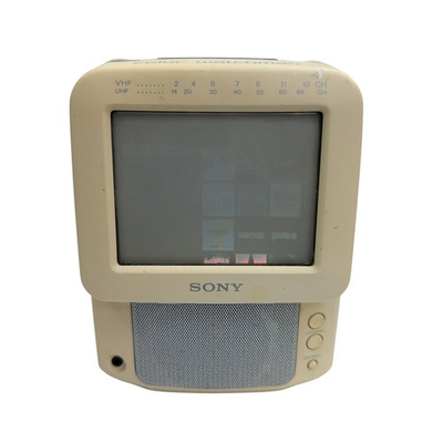 #ad Sony Color Watchman FDT 5BX5 5 Inch Portable CRT TV AM FM Radio Beige $163.49