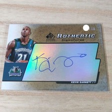 2005 UD SP Signature Kevin Garnett /10 On card Auto Refractor