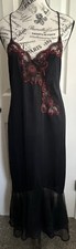 Vintage 80s 90s Undercover Wear Maxi Gown Slip Dress Nightgown Asymmetrical Hem