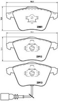 Bremsbelagsatz, Scheibenbremse P 85 079 Brembo FüR Audi VW Seat