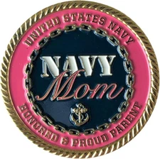 United States Navy USN Honored & Proud Mom Challenge Coin 