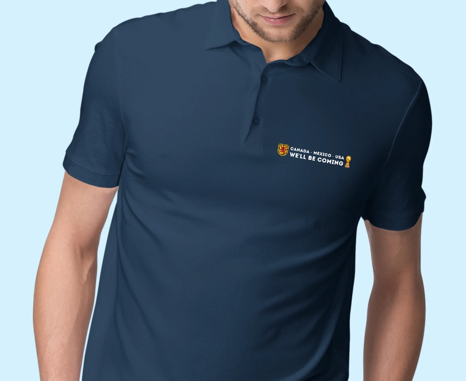 Scotland - World Cup 2026 - We'll Be Coming - Mens Polo Shirt - Football Gift