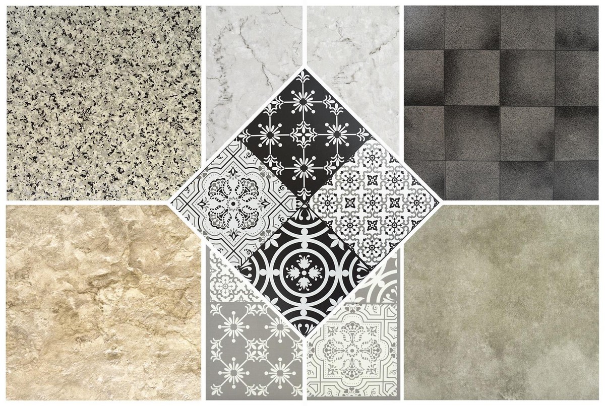 Textured Vinyl Floor Tiles