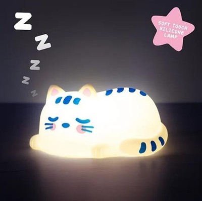 Cat Nap Squishy Lamp – Rechargeable Soft Silicone Night Light