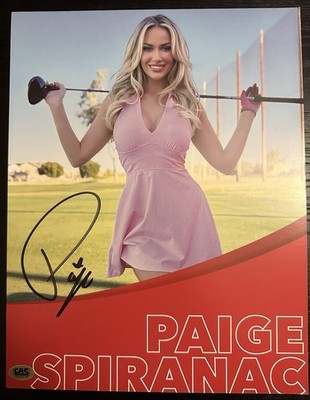 Paige Spiranac Signed 8.5x11 Photo Golf CAS Authentic