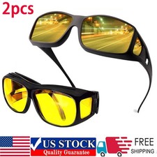 Night Driving Glasses HD Anti Glare Vision Polarized Yellow Lens Tinted Unisexs