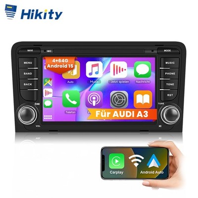4+64GB Für Audi A3 8P 2003-2012 Autoradio Android 15 GPS NAVI Apple Carplay WIFI