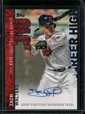 2015 Topps Update #CHA-ZW Zach Walters Career High Autographs