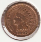 US Rare Old West 1903 Indian Head Penny Coin American Collection Shield Cent USA