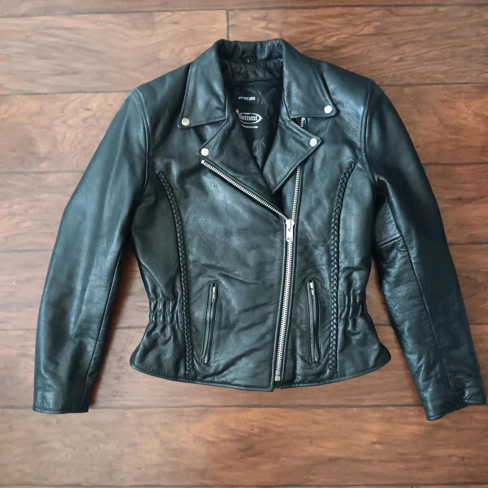 X Element Advanced Motorcycle Gear Leather Jacket Women’s Large With Zip Out... - Image 3 of 4