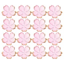 100 Pcs Floral Cherry Blossom Acrylic Bead Caps Spacer End Caps For Jewelry